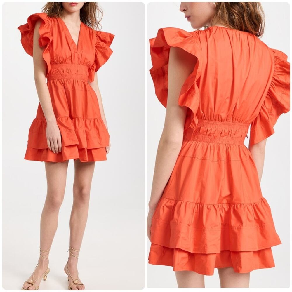 Ulla Johnson Kiri Dress Coral